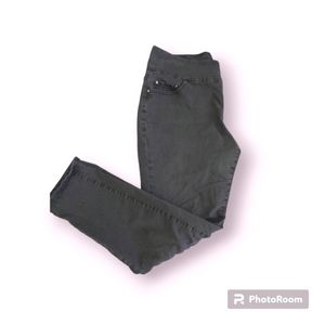 Jag Jeans Size 10 High Rise Slim Ankle Black wash Slimming Pull On Jeggings Y2K